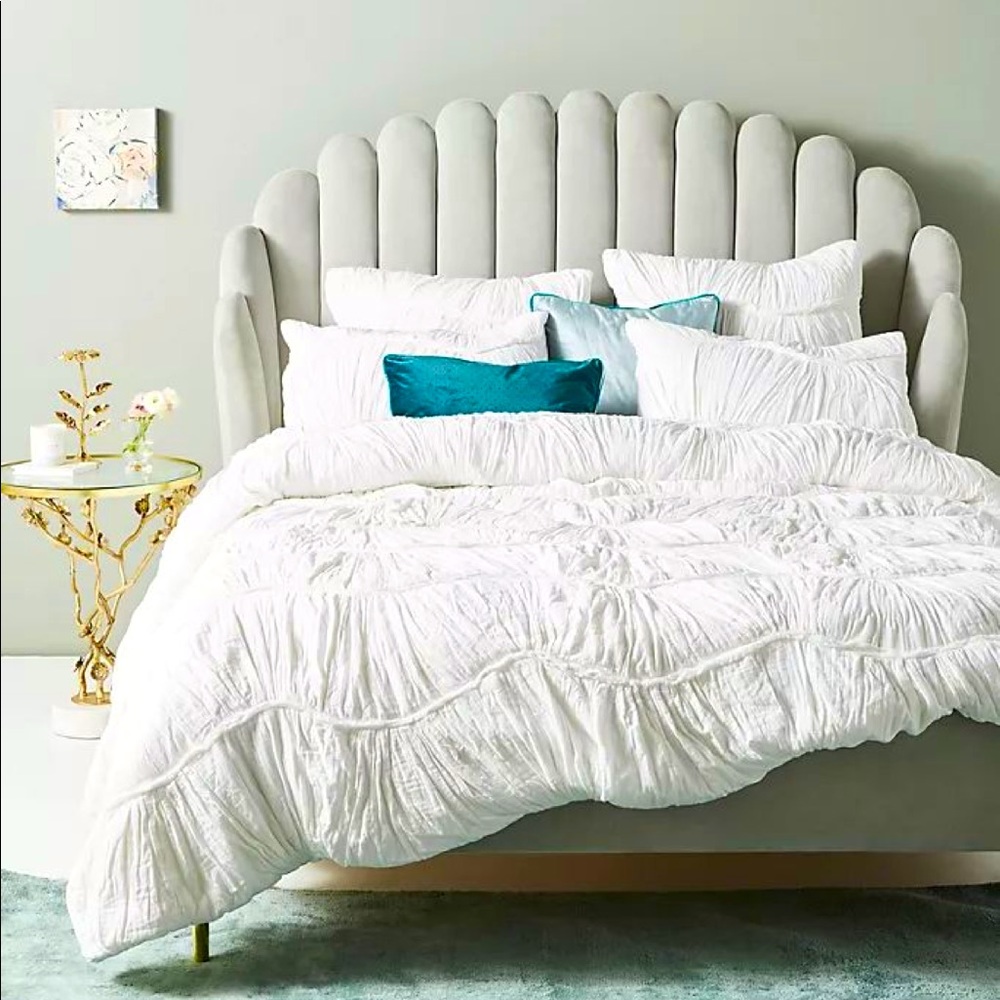 Anthropologie Ruched Wave Quilt